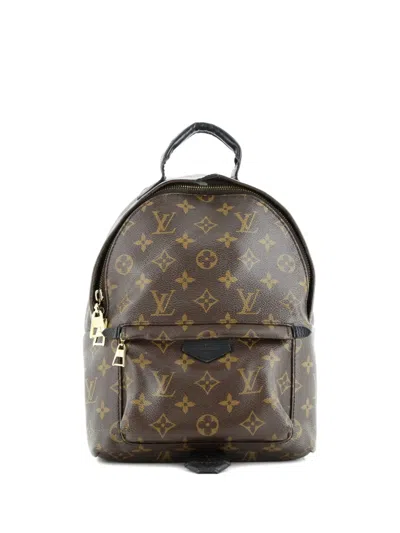 Pre-owned Louis Vuitton Palm Springs Monogram Canvas Pm Backpack In Brown