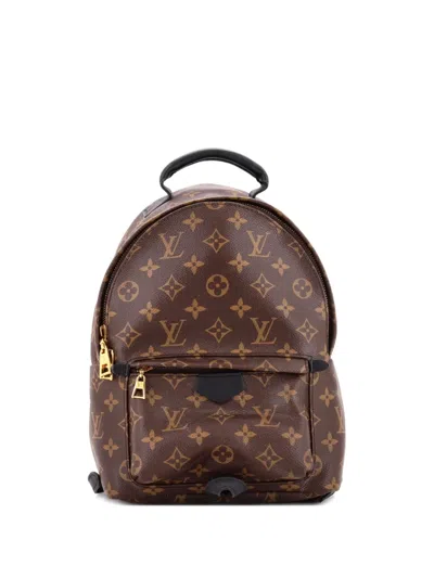 Pre-owned Louis Vuitton Palm Springs Monogram Canvas Pm Backpack In Brown