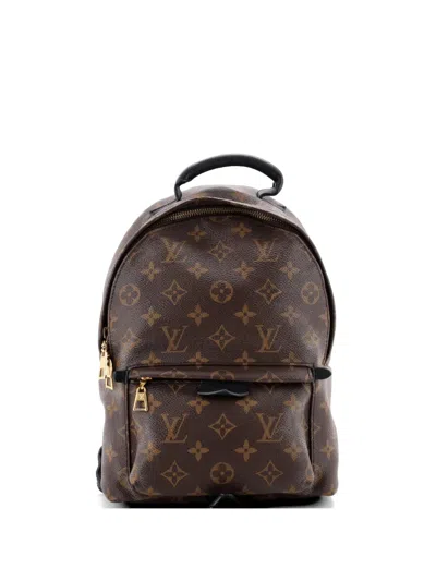 Pre-owned Louis Vuitton Palm Springs Monogram Canvas Pm Backpack In Brown