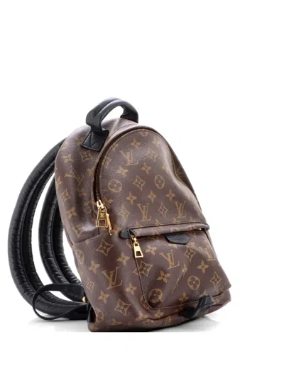 Pre-owned Louis Vuitton Palm Springs Monogram Canvas Pm Backpack In Brown