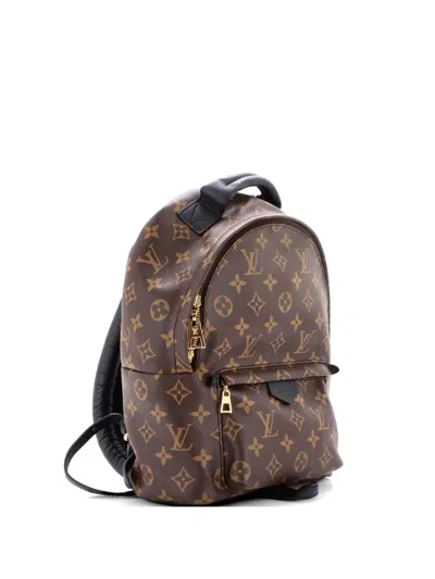 Pre-owned Louis Vuitton Palm Springs Monogram Canvas Pm Backpack In Brown