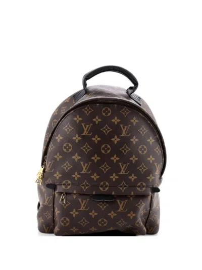 Pre-owned Louis Vuitton Palm Springs Monogram Canvas Pm Backpack In Brown