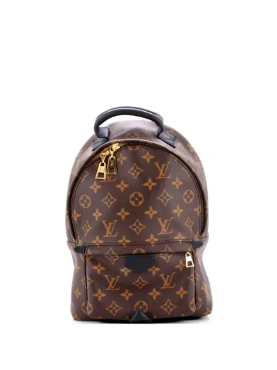 Pre-owned Louis Vuitton Palm Springs Monogram Canvas Pm Backpack In Brown
