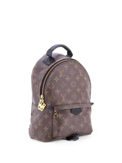 Pre-owned Louis Vuitton Palm Springs Monogram Canvas Pm Backpack In Brown