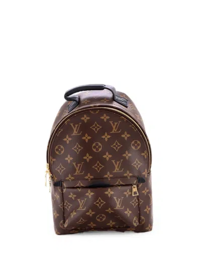 Pre-owned Louis Vuitton Palm Springs Monogram Canvas Pm Backpack In Brown