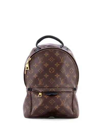 Pre-owned Louis Vuitton Palm Springs Monogram Canvas Pm Backpack In Brown