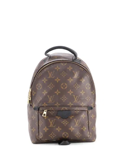 Pre-owned Louis Vuitton Palm Springs Monogram Canvas Pm Backpack In Brown