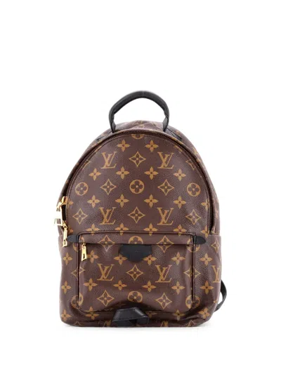 Pre-owned Louis Vuitton Palm Springs Monogram Canvas Pm Backpack In Brown