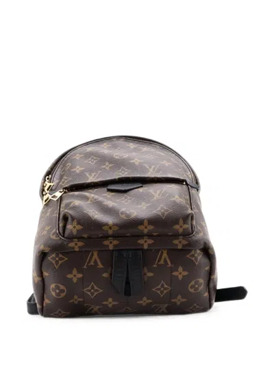 Pre-owned Louis Vuitton Palm Springs Monogram Canvas Pm Backpack In Brown