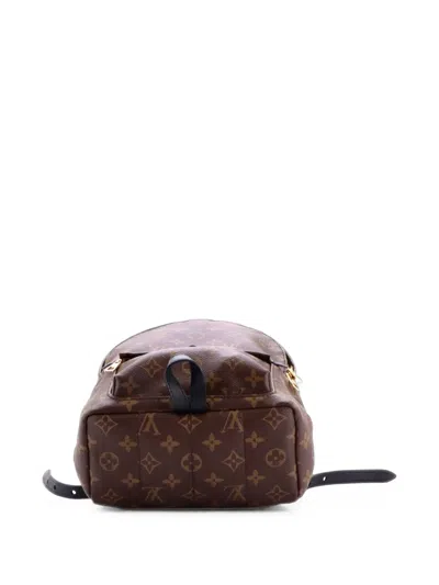 Pre-owned Louis Vuitton Palm Springs Monogram Canvas Pm Backpack In Brown