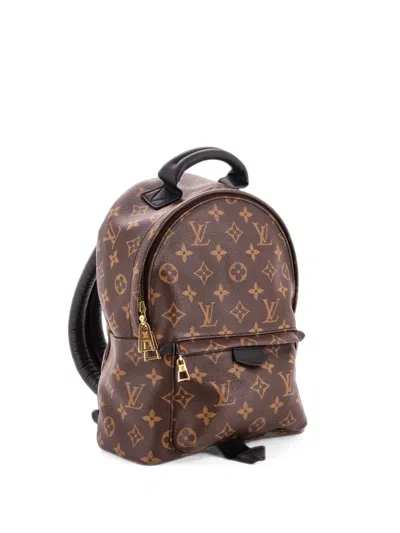 Pre-owned Louis Vuitton Palm Springs Monogram Canvas Pm Backpack In Brown