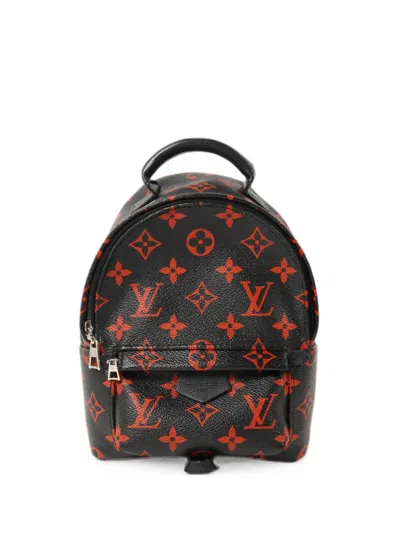 Pre-owned Louis Vuitton Palm Springs Monogram Infrarouge Backpack In Black