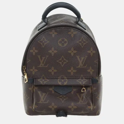 Pre-owned Louis Vuitton Palm Springs Monogram Mini Backpack In Brown