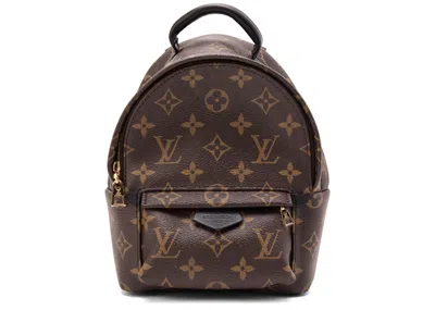 Pre-owned Louis Vuitton Palm Springs Monogram Mini Brown Backpack