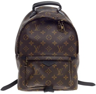 Pre-owned Louis Vuitton Palm Springs Monogram Pm Brown Backpack In Multi