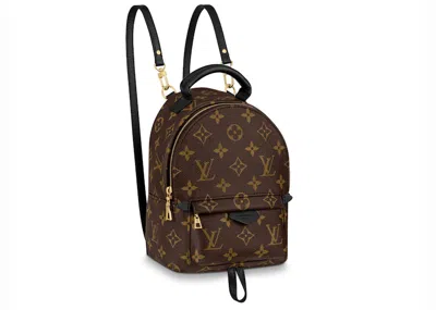 Pre-owned Louis Vuitton Palm Springs Monogram (updated Zipper) Mini Brown Backpack