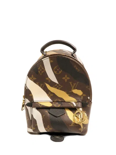 Pre-owned Louis Vuitton Palm Springs Monogram-pattern Backpack In Brown