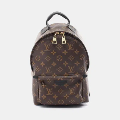 Pre-owned Louis Vuitton Palm Springs Pm Coated Canvas Leather Monogram Backpack Bag