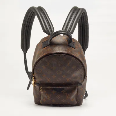 Pre-owned Louis Vuitton Palm Springs Pm Monogram Canvas Backpack In Black
