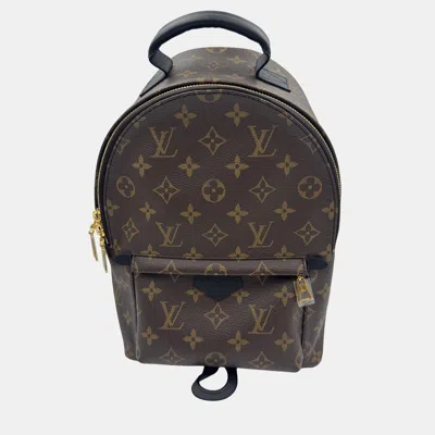 Pre-owned Louis Vuitton Palm Springs Pm Monogram Canvas Backpack In Brown
