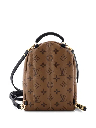 Pre-owned Louis Vuitton Palm Springs Reverse Monogram Canvas Mini Backpack In Brown