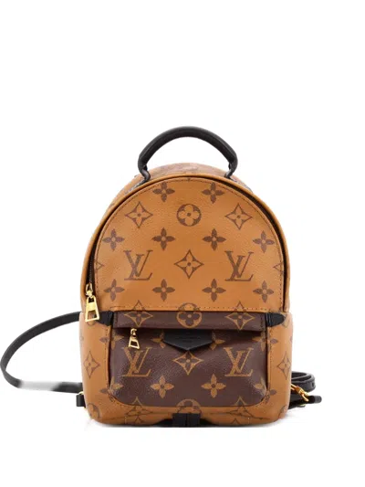 Pre-owned Louis Vuitton Palm Springs Reverse Monogram Canvas Mini Backpack In Brown
