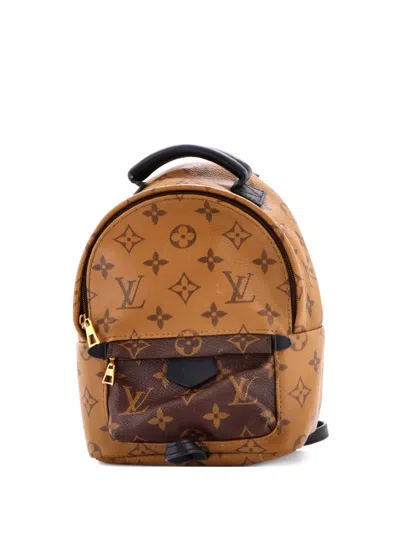 Pre-owned Louis Vuitton Palm Springs Reverse Monogram Canvas Mini Backpack In Brown