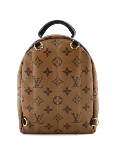 Pre-owned Louis Vuitton Palm Springs Reverse Monogram Canvas Mini Backpack In Brown