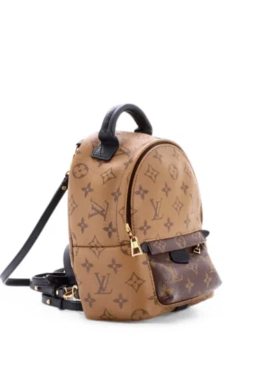 Pre-owned Louis Vuitton Palm Springs Reverse Monogram Canvas Mini Backpack In Brown