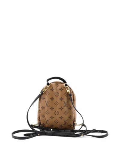 Pre-owned Louis Vuitton Palm Springs Reverse Monogram Canvas Mini Backpack In Brown
