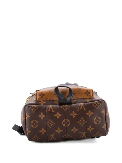 Pre-owned Louis Vuitton Palm Springs Reverse Monogram Canvas Pm Backpack In Brown