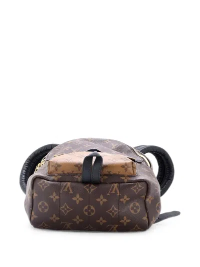 Pre-owned Louis Vuitton Palm Springs Reverse Monogram Canvas Pm Backpack In Brown