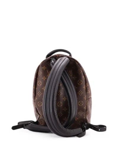 Pre-owned Louis Vuitton Palm Springs Reverse Monogram Canvas Pm Backpack In Brown
