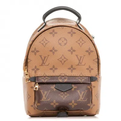 Pre-owned Louis Vuitton Palm Springs Reverse Monogram Mini Brown Backpack In Multi