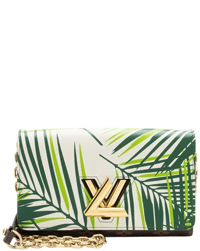 Louis Vuitton Palm Twist Canvas Wallet On Chain In Pink