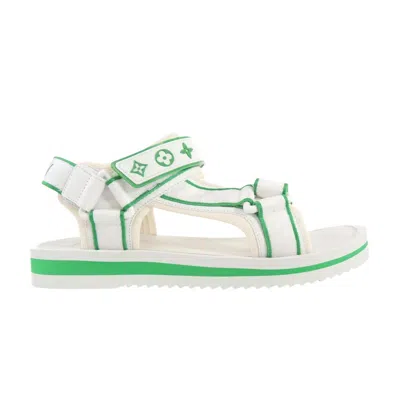 Pre-owned Louis Vuitton Panama Sandal 'white Green'
