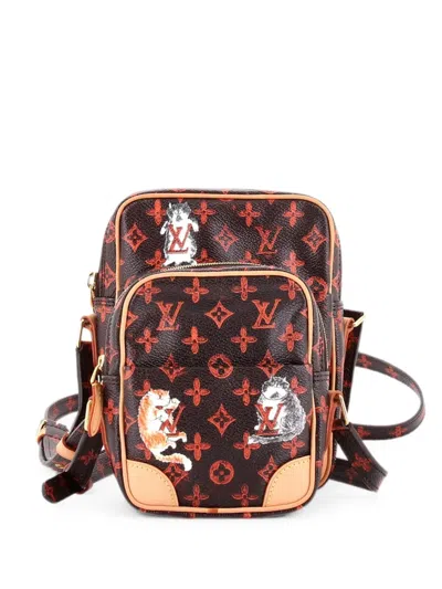 Pre-owned Louis Vuitton Paname Bag Set Limited Edition Grace Coddington Catogram Canvas Crossbody Bag In Black