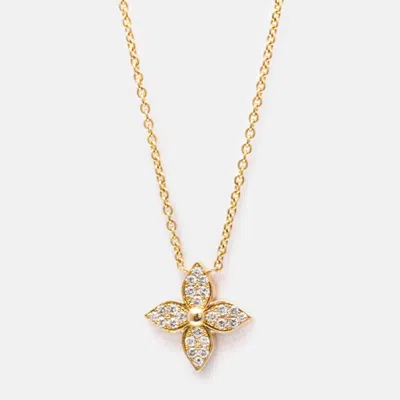 Pre-owned Louis Vuitton Pandantif Star Blossom 18k Pink Gold Diamond Pendant Necklace