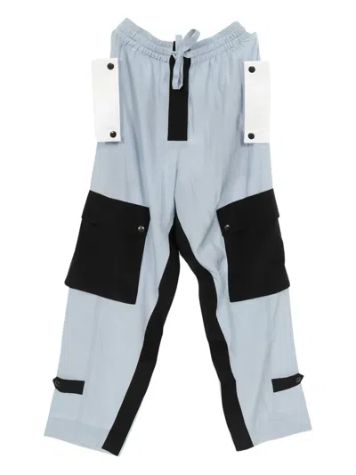 Pre-owned Louis Vuitton Panelled Cargo Pants In Blue