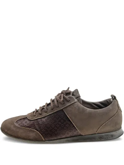 Pre-owned Louis Vuitton Panelled Suede Sneakers