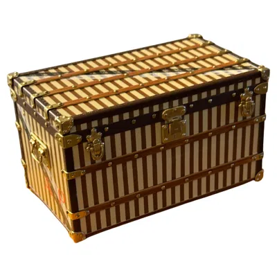Pre-owned Louis Vuitton Paper Weight,  Jewelry Box, Vuitton Trunk In Brown