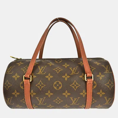 Pre-owned Louis Vuitton Papillon 26 Handbag Monogram In Brown