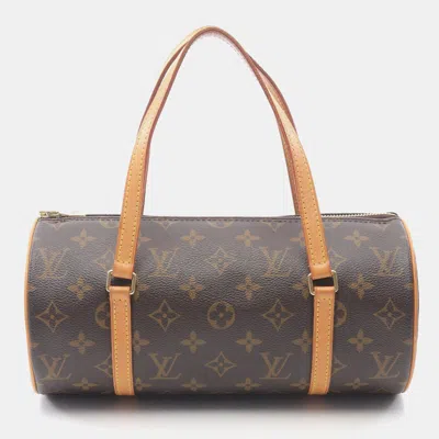 Pre-owned Louis Vuitton Papillon 26 Handbag Monogram Canvas Leather In Brown