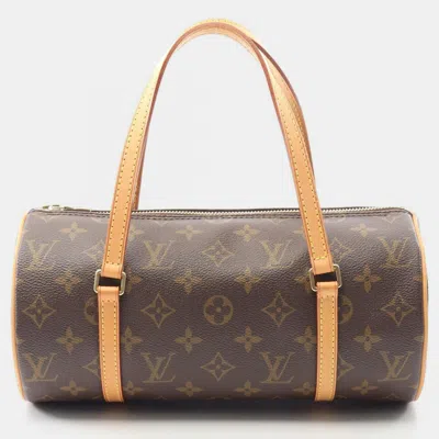 Pre-owned Louis Vuitton Papillon 26 Handbag Monogram Canvas Leather Brown
