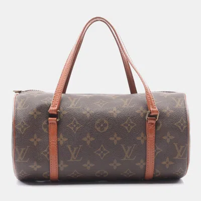 Pre-owned Louis Vuitton Papillon 26 Old Hand Bag Monogram Canvas Leather Brown