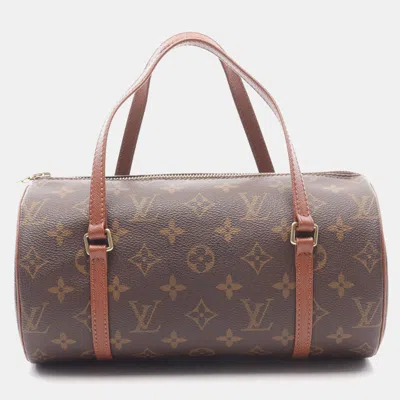 Pre-owned Louis Vuitton Papillon 26 Pm Brown Monogram Canvas Old Model Handbag