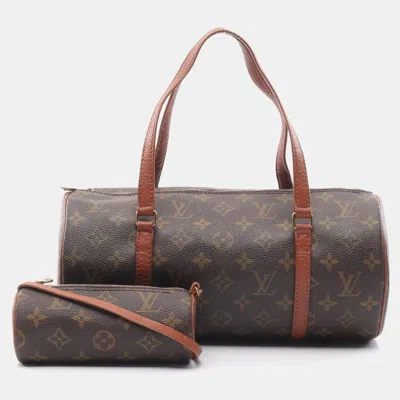 Pre-owned Louis Vuitton Papillon 30 Hand Shoulder Bag Monogram Canvas Leather Old