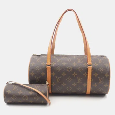 Pre-owned Louis Vuitton Papillon 30 Shoulder Handbag Monogram Canvas Brown