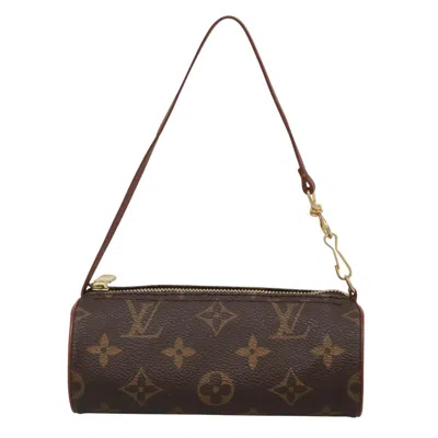 Pre-owned Louis Vuitton Papillon Canvas Clutch Bag () In Brown
