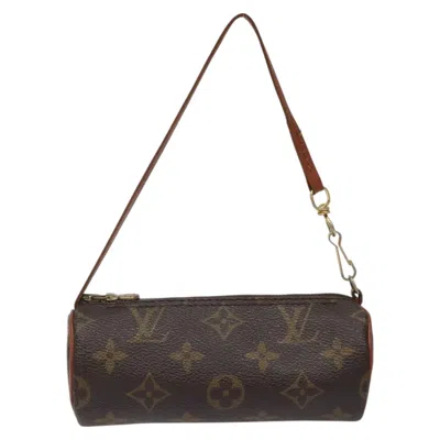 Pre-owned Louis Vuitton Papillon Canvas Clutch Bag () In Brown